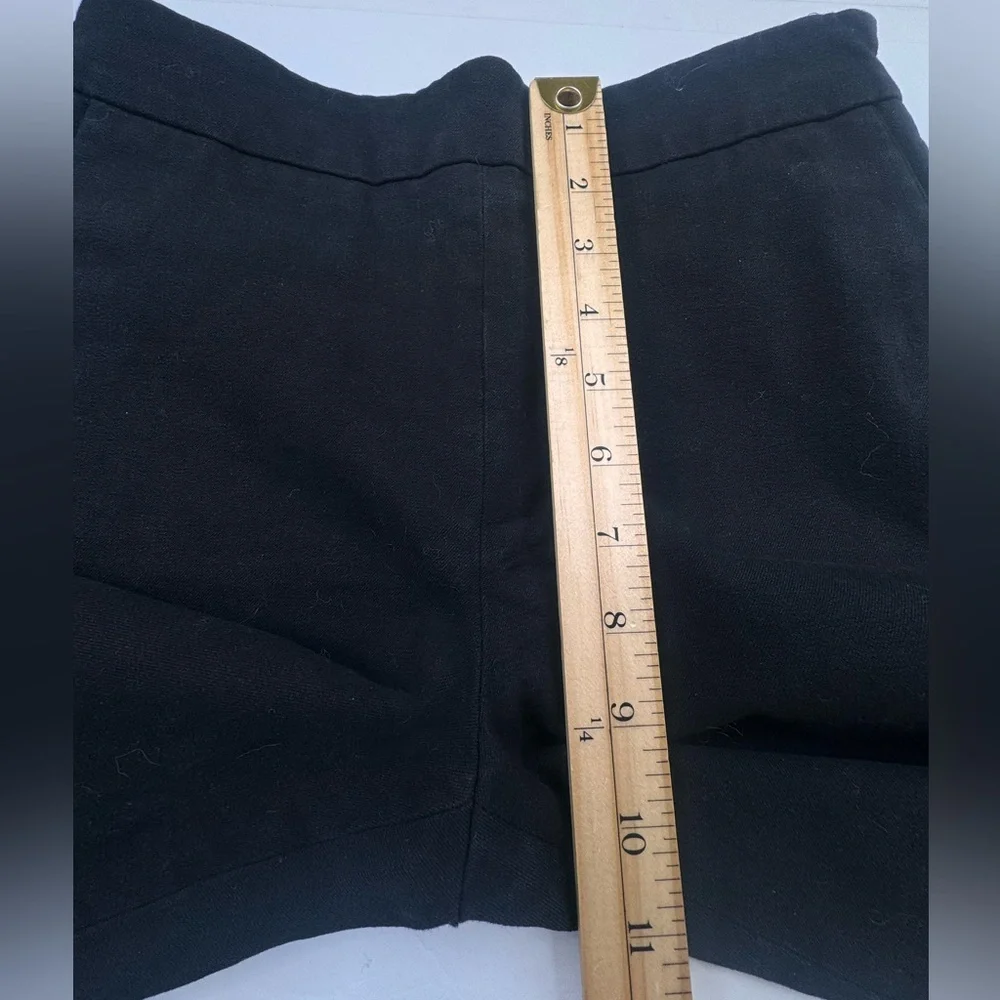 Sezane Paris Pants Women's Size 34 Black Cotton Jeans Preppy Side Zipper Casual
